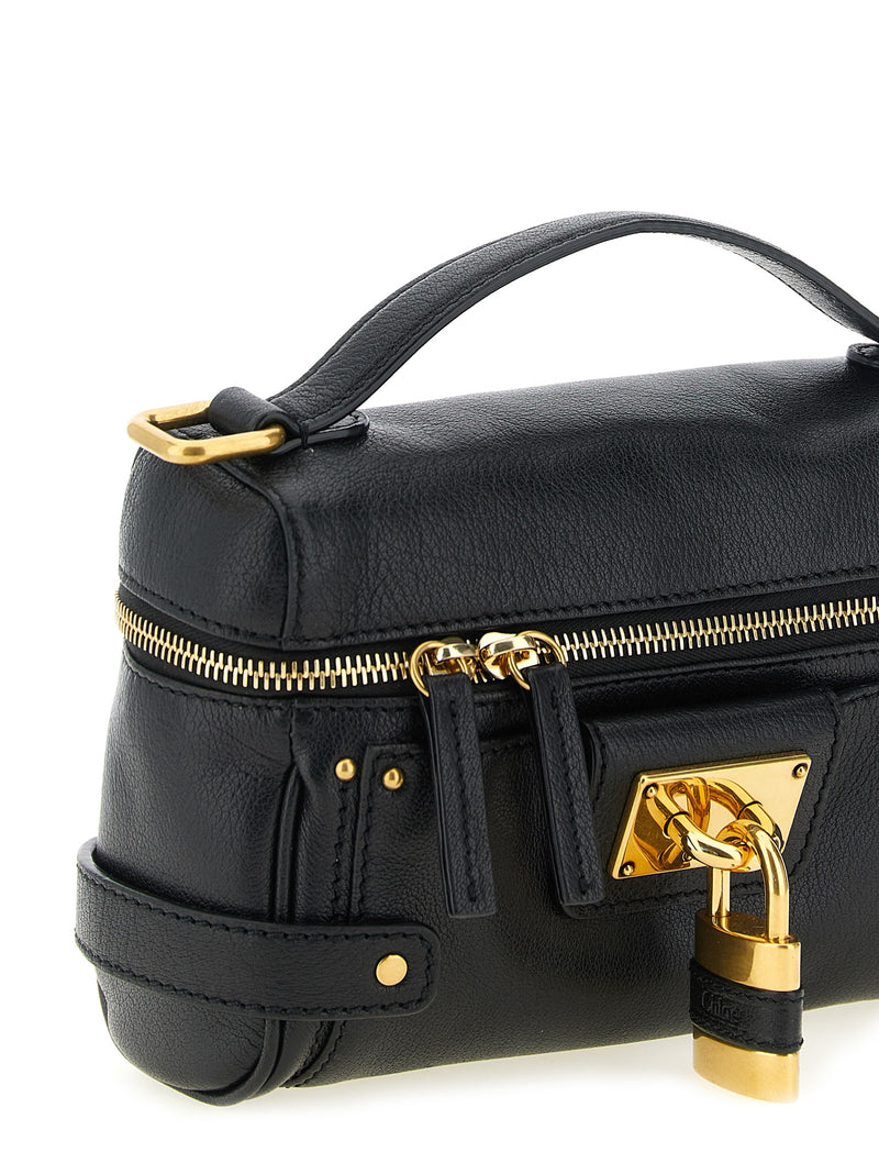 Chloé Vanity Paddington Black Buffalo Leather Shoulder Bag