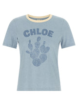 Chloé Blue Cotton T-Shirt