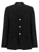Comme Des Garçons Black Polyester Blazer