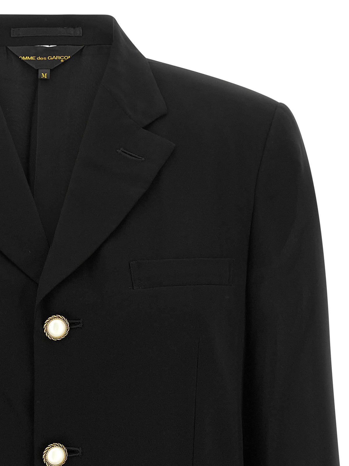 Comme Des Garçons Black Polyester Blazer