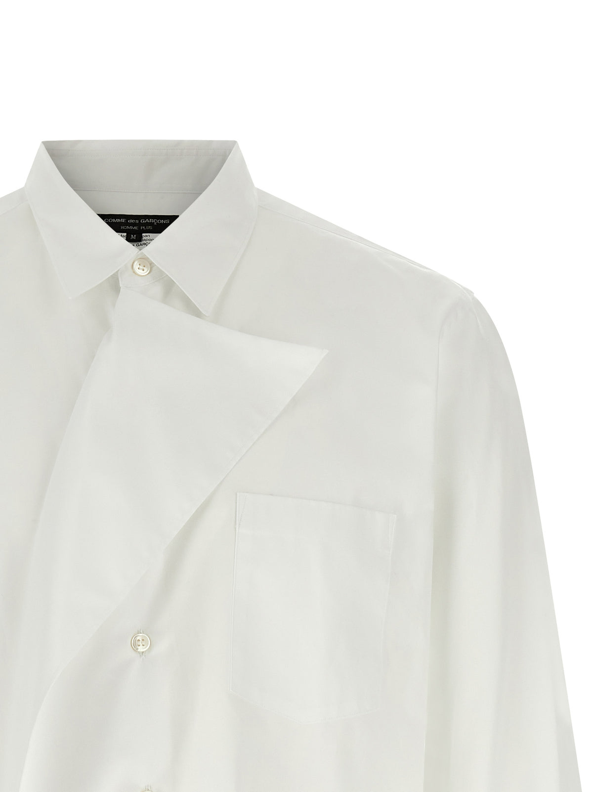 Comme Des Garçons White Cotton Blouse