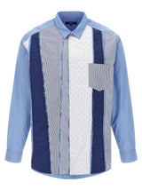 Comme Des Garçons Blue Cotton Blouse
