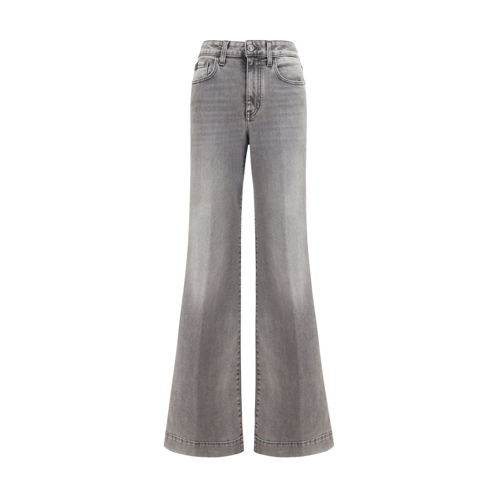 Jacob Cohen Gray Cotton Flared Jeans