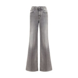 Jacob Cohen Gray Cotton Flared Jeans