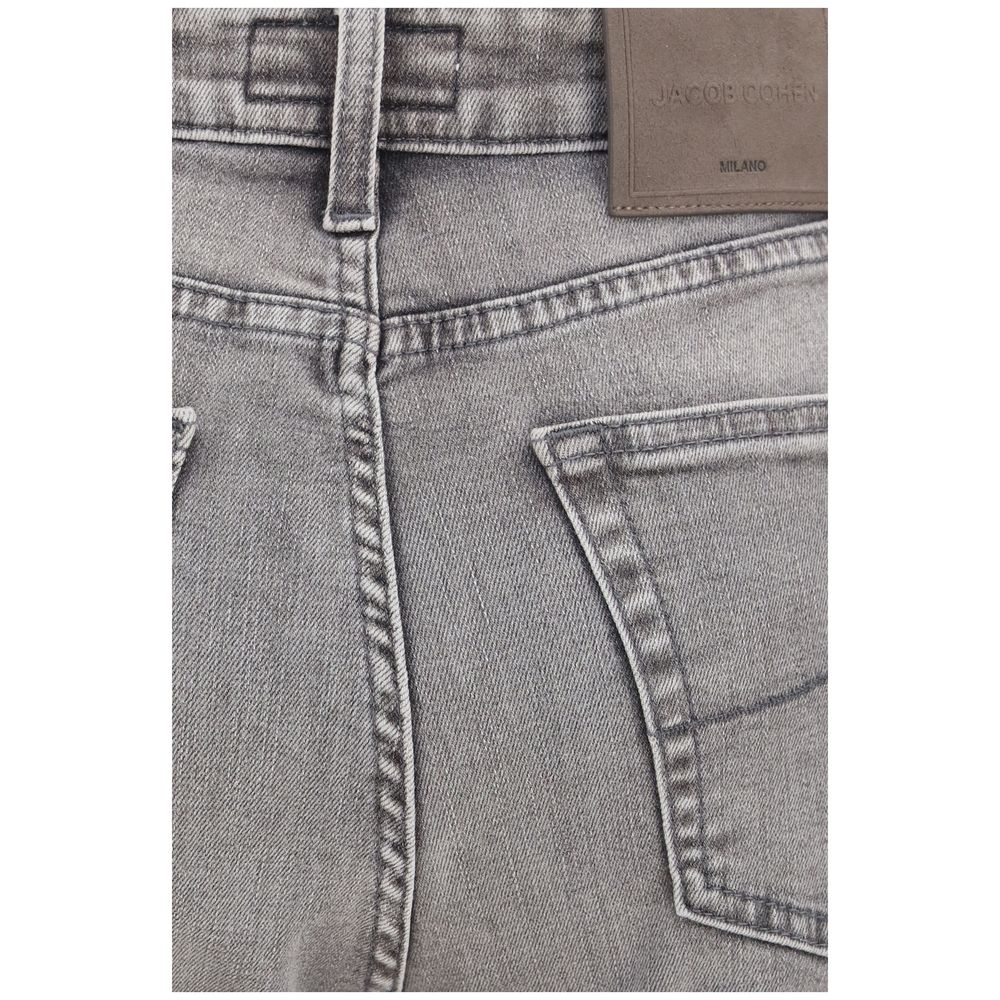 Jacob Cohen Gray Cotton Flared Jeans