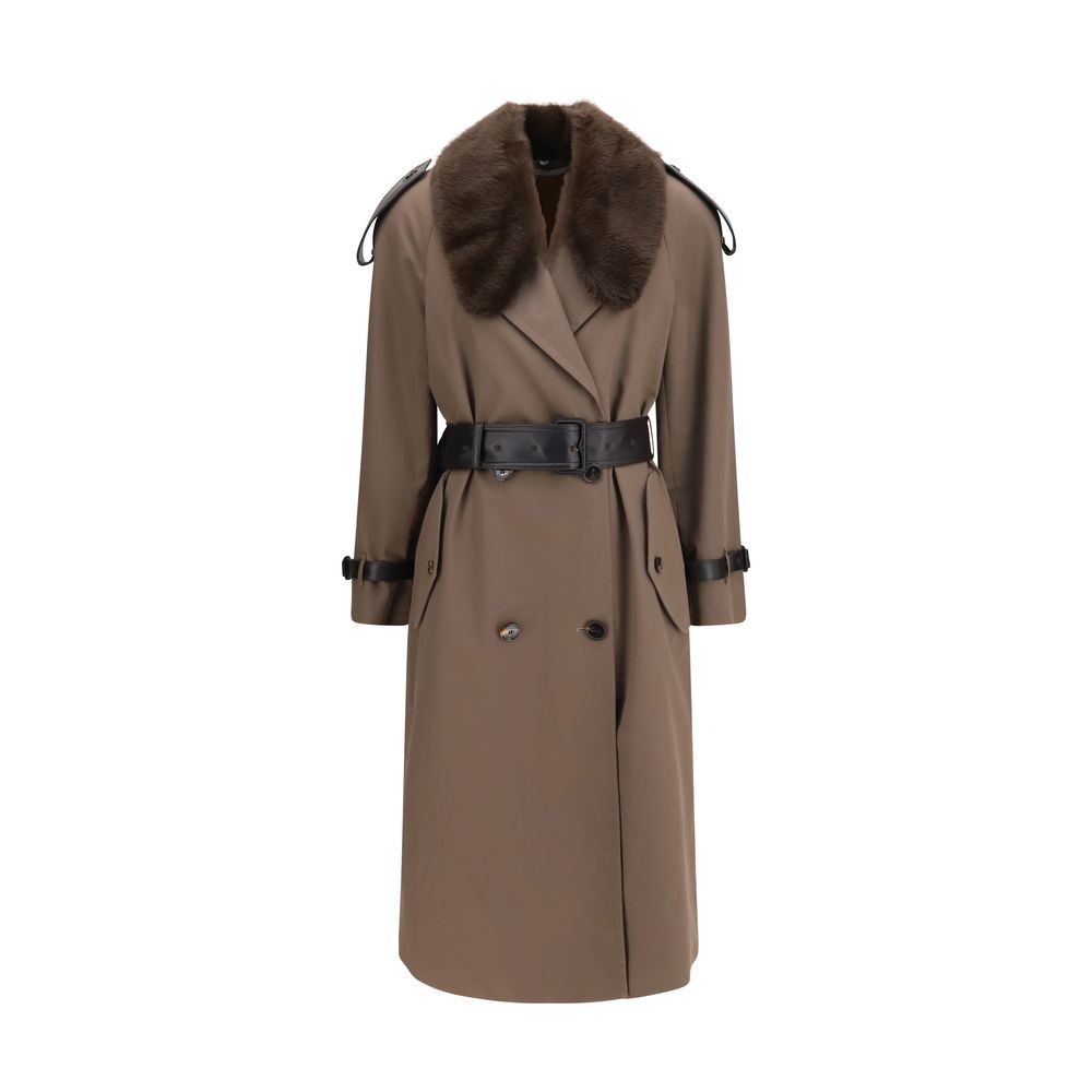 Burberry Brown Cotton Coat
