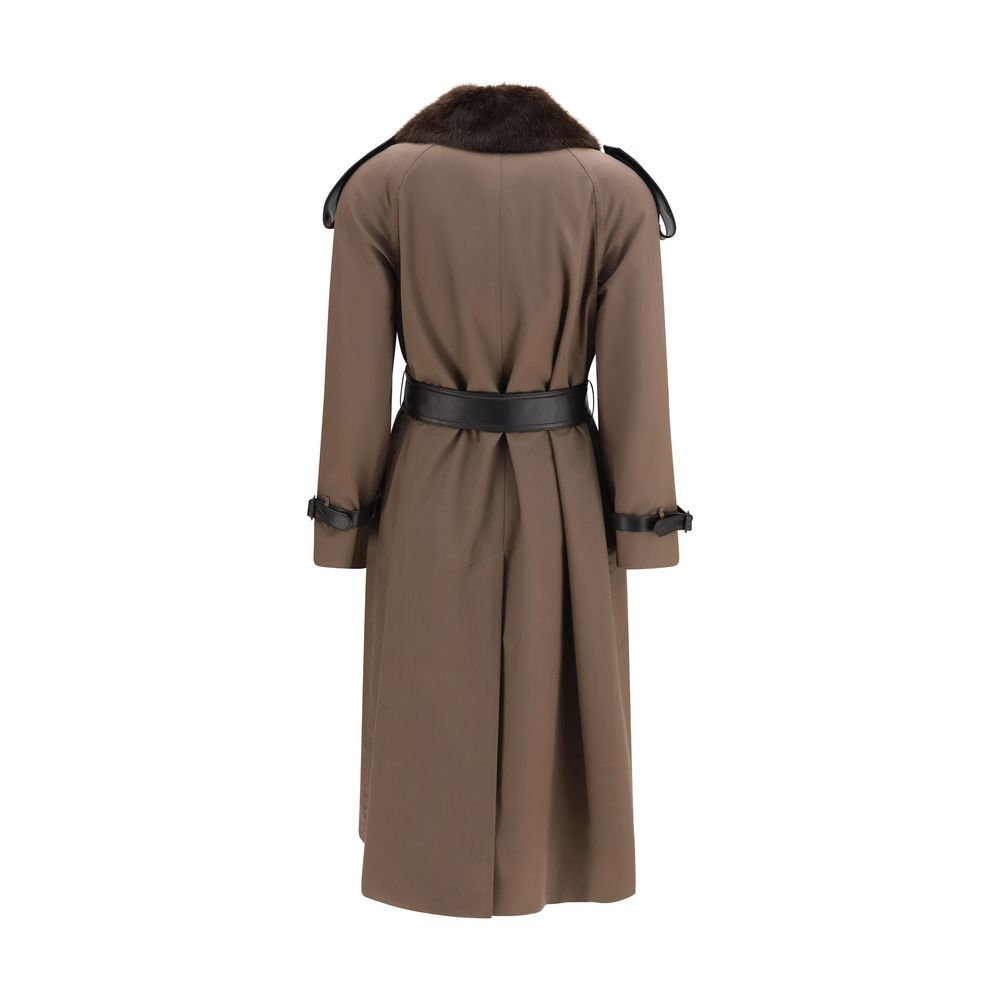 Burberry Brown Cotton Coat