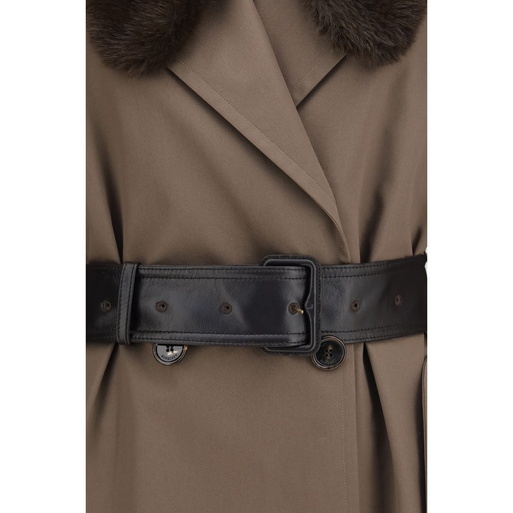 Burberry Brown Cotton Coat