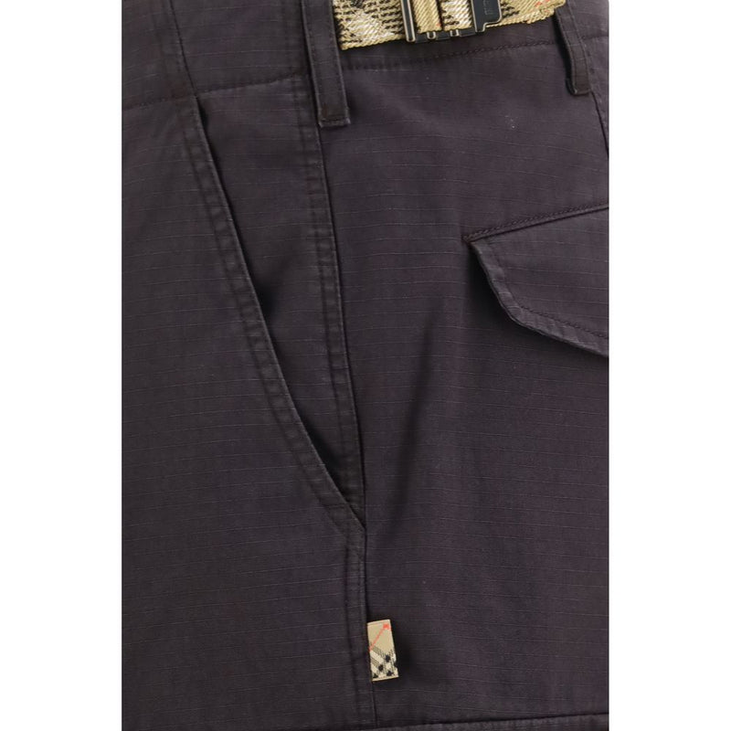 Burberry Brown Cotton Cargo Pants for Men
