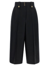 Zimmermann Black Wool Cropped Pants