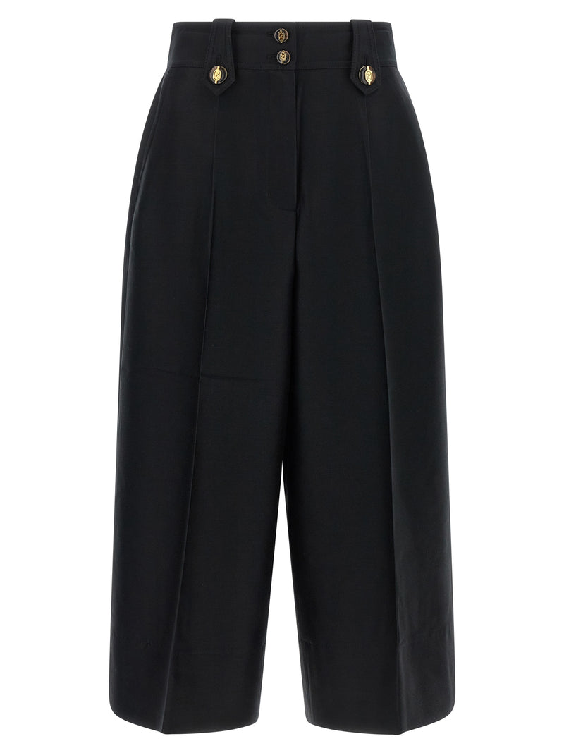 Zimmermann Valiant Black Wool Cropped Pants