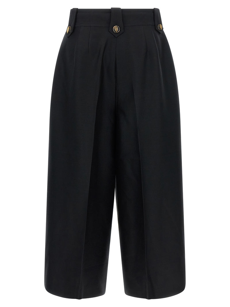 Zimmermann Valiant Black Wool Cropped Pants