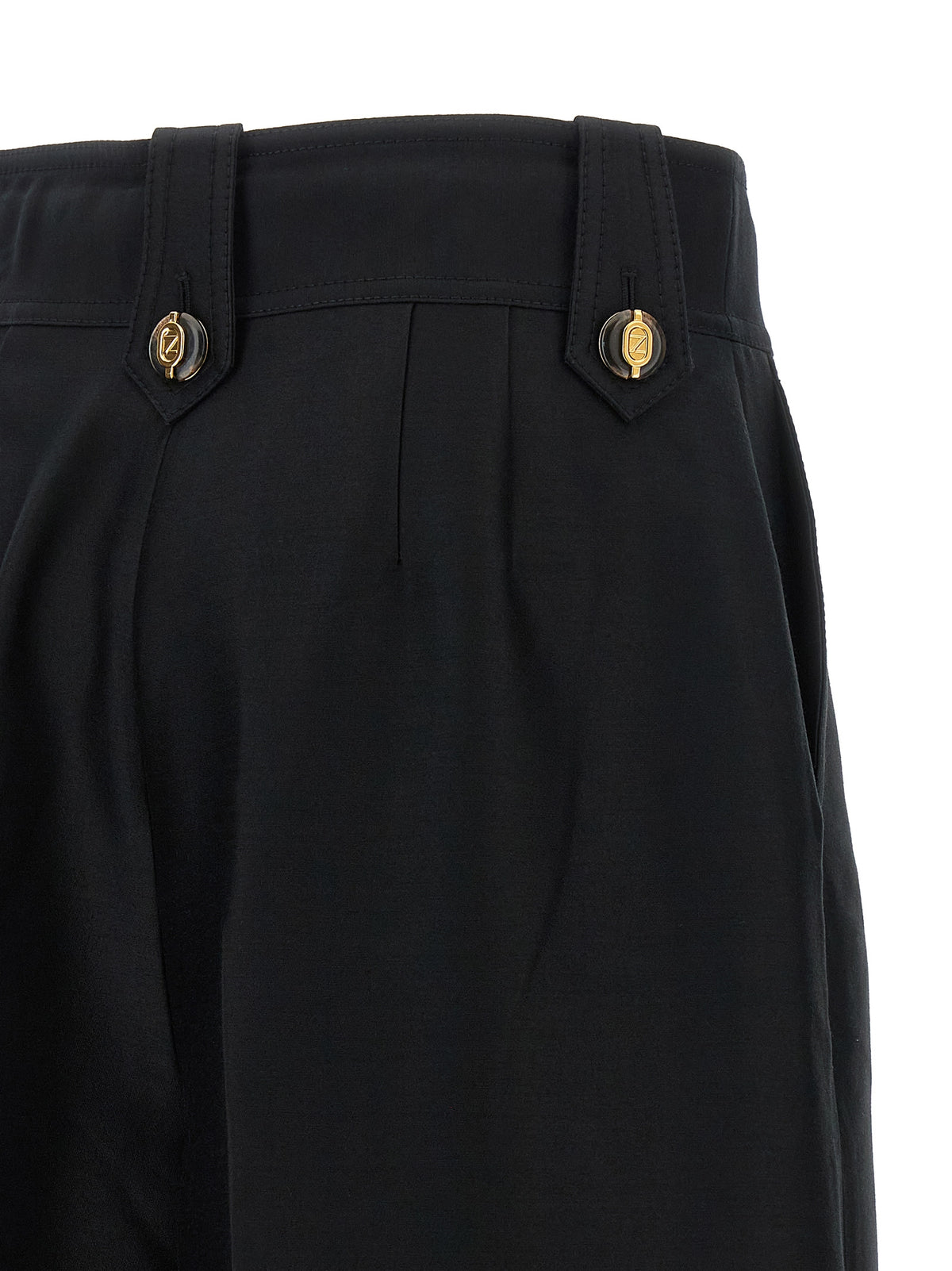 Zimmermann Black Wool Cropped Pants