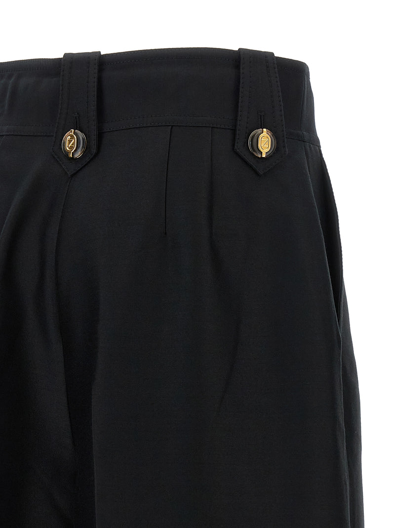 Zimmermann Valiant Black Wool Cropped Pants