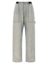 MM6 Maison Margiela Blue Cotton Relaxed Fit Jeans