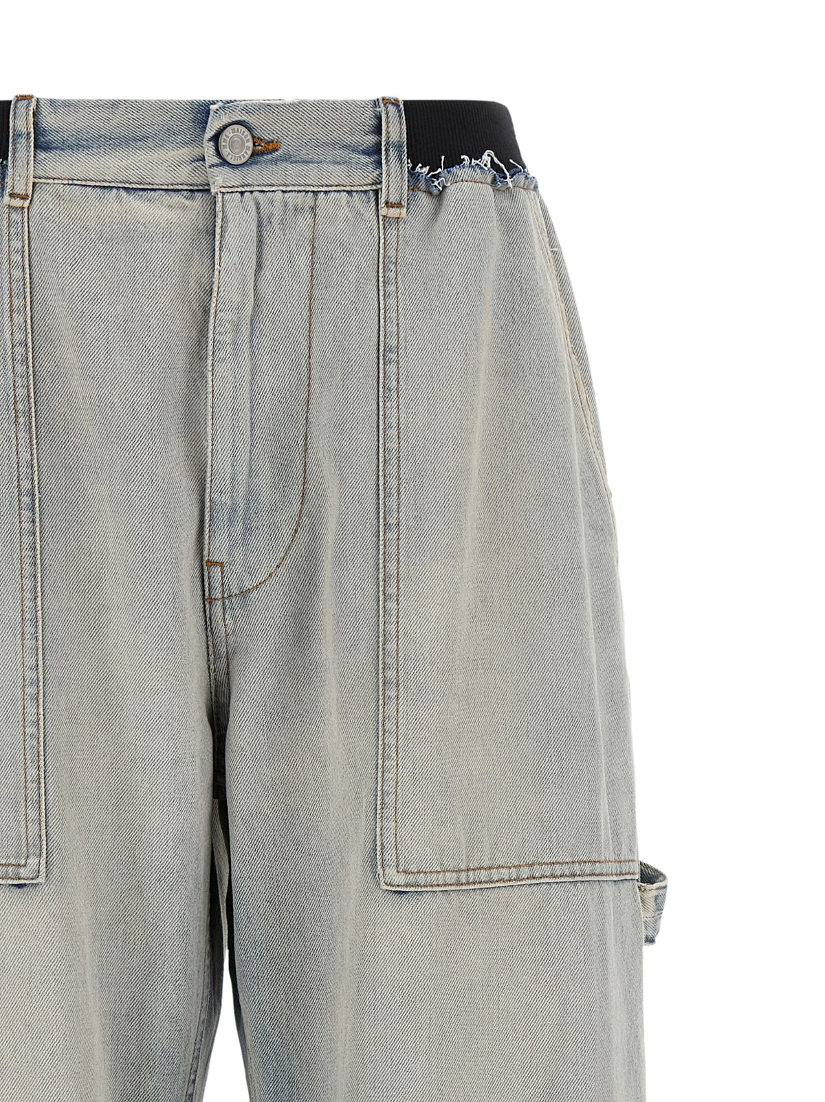 MM6 Maison Margiela Blue Cotton Relaxed Fit Jeans