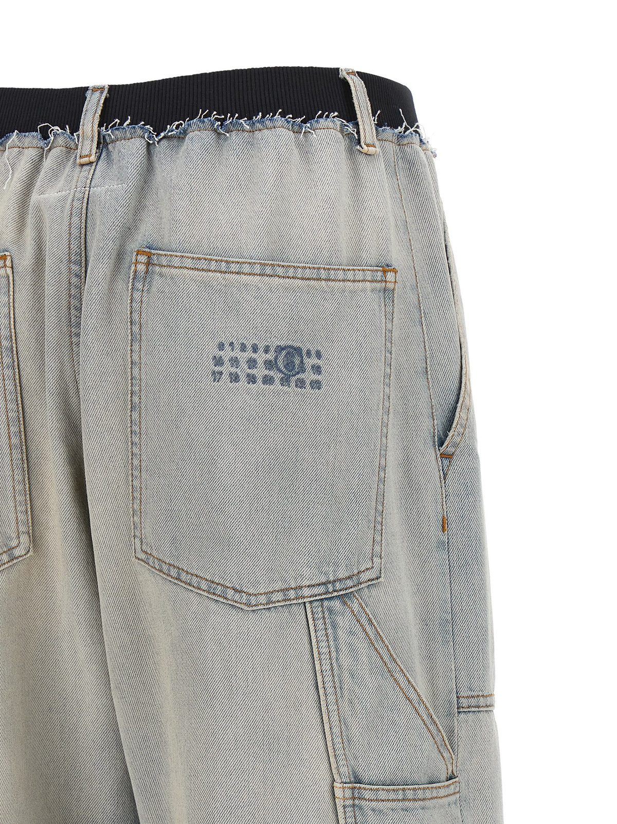 MM6 Maison Margiela Blue Cotton Relaxed Fit Jeans