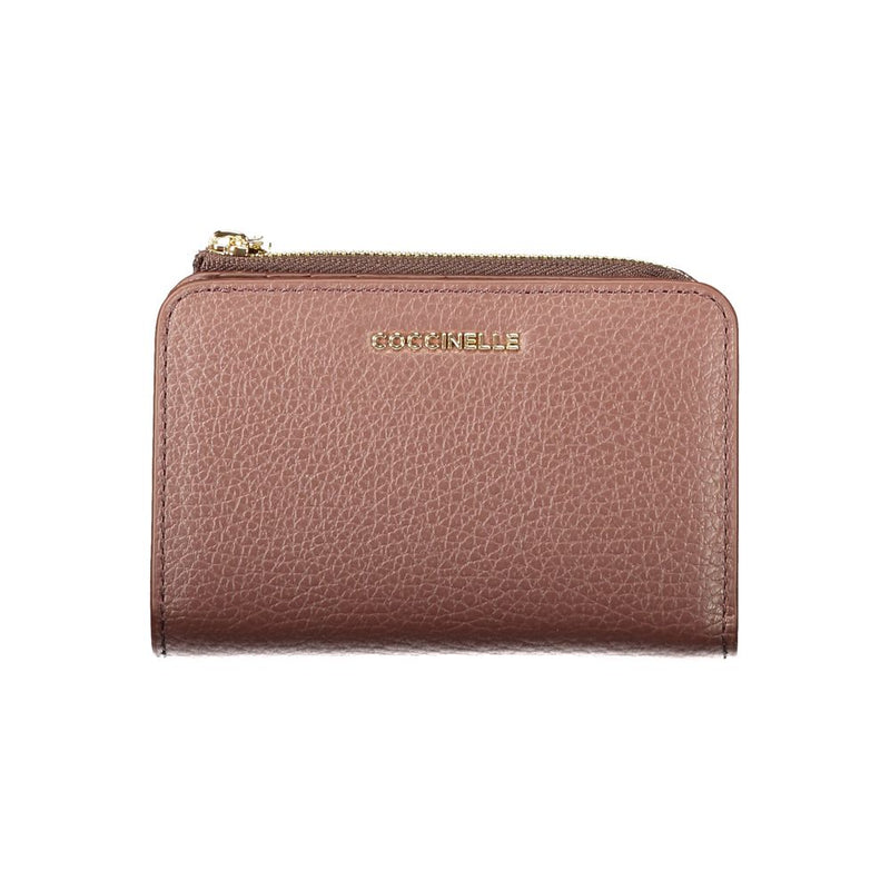 Coccinelle Brown Leather Women's Wallet - Metallic Soft Design