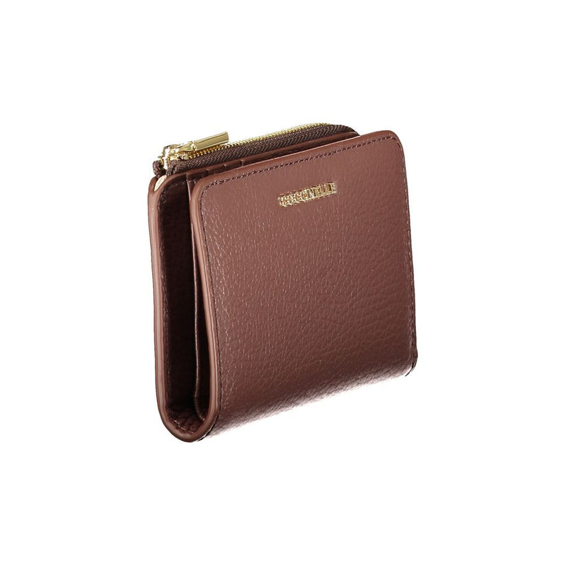 Coccinelle Brown Leather Women's Wallet - Metallic Soft Design