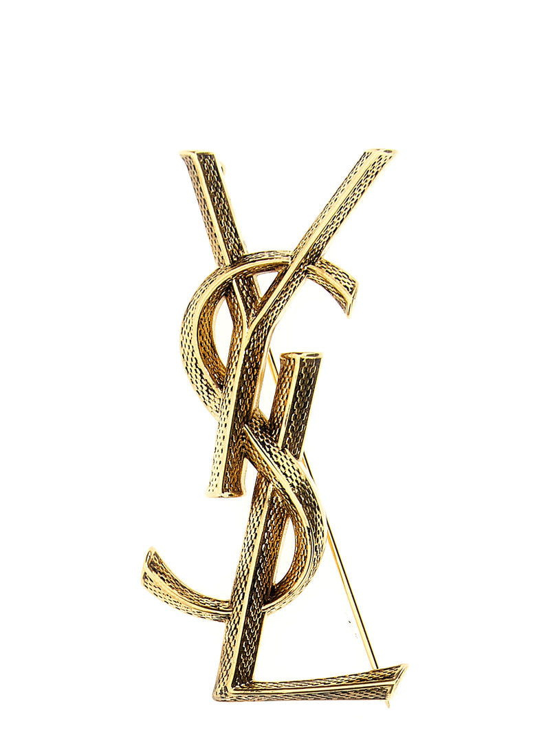 Saint Laurent Opyum Gold Brass Brooch