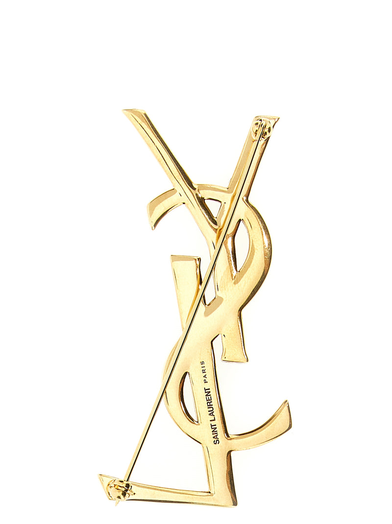 Saint Laurent Opyum Gold Brass Brooch