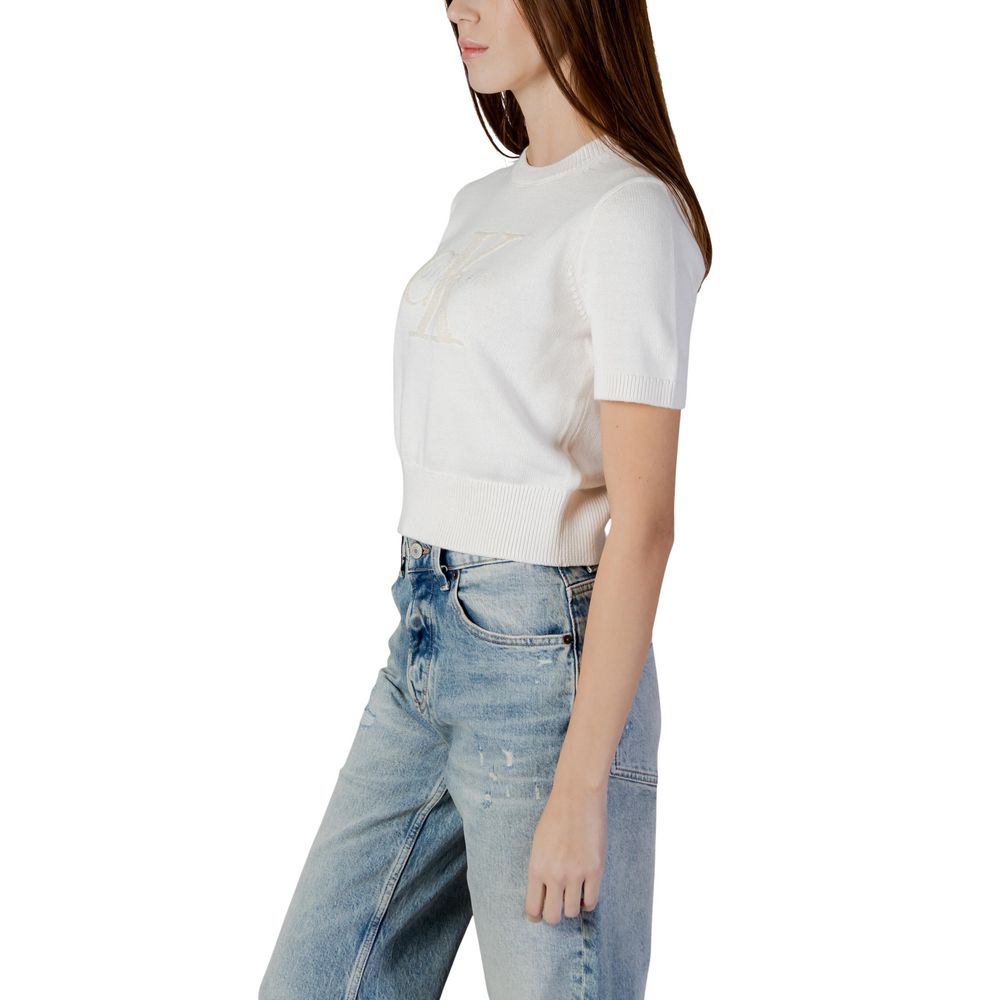 Calvin Klein Jeans Beige Cotton Sweatshirt