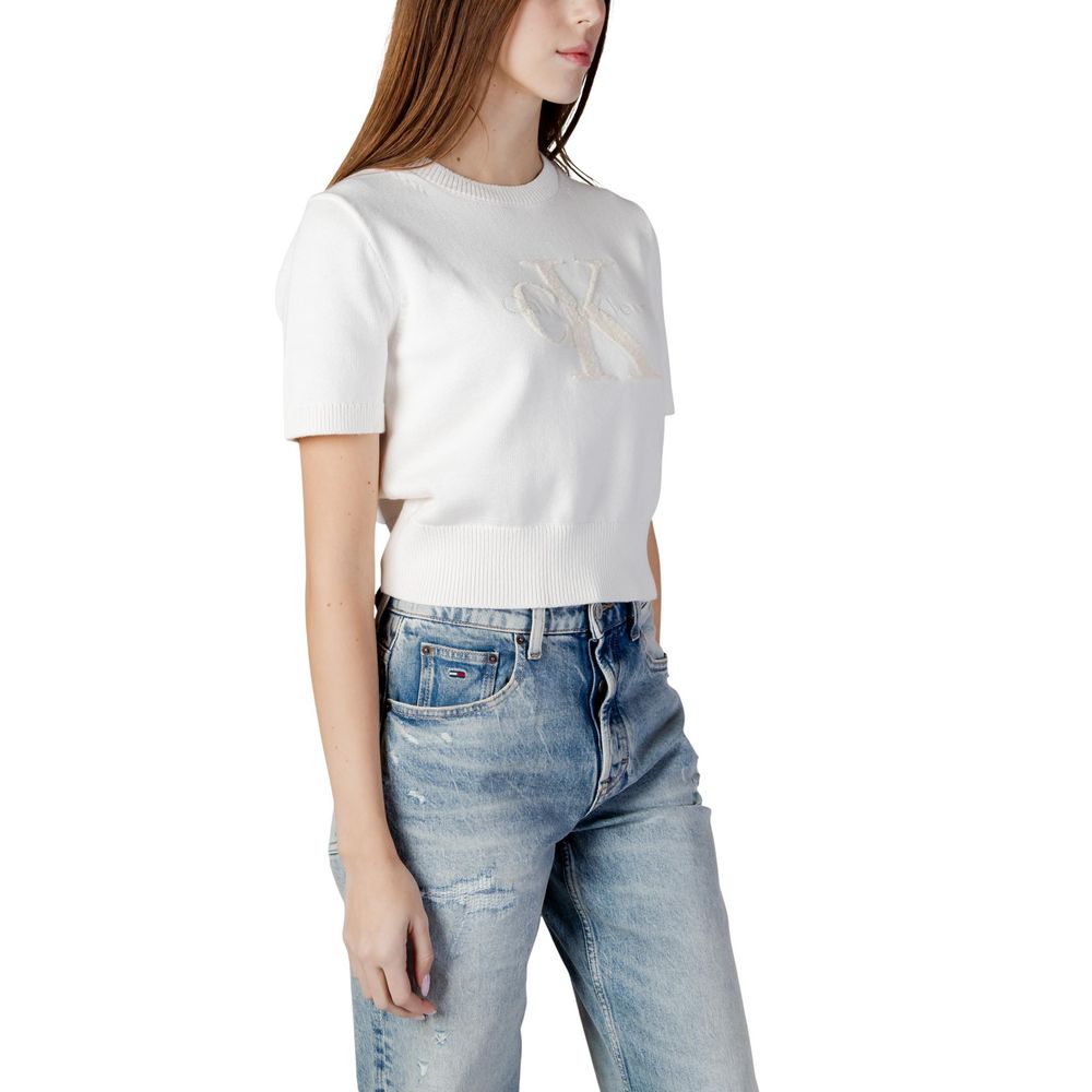 Calvin Klein Jeans Beige Cotton Sweatshirt