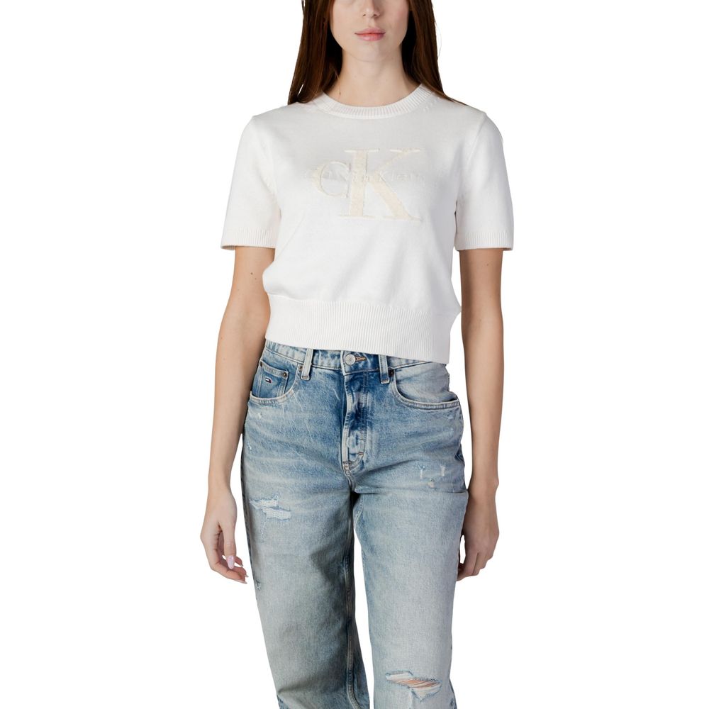 Calvin Klein Jeans Beige Cotton Sweatshirt