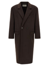 Saint Laurent Brown Wool Coat