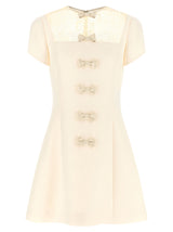 Valentino Garavani White Virgin Wool Short Dress