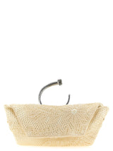 Magda Butrym White Silk Clutch Bag