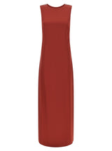 Peserico Red Viscose Long Dress