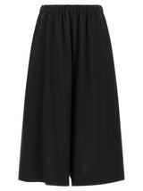 Comme Des Garçons Black Wool Cropped Pants
