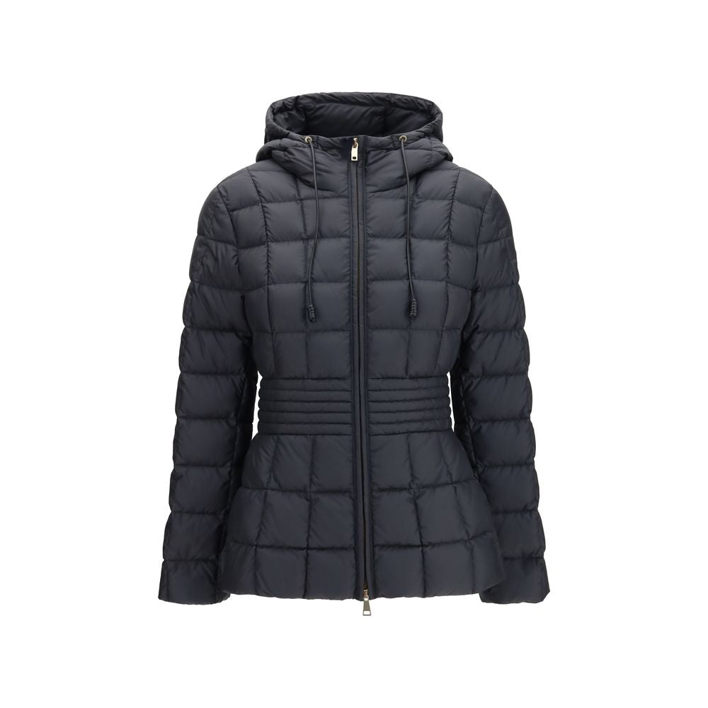 Moncler Black Polyester Full-Length Jacket
