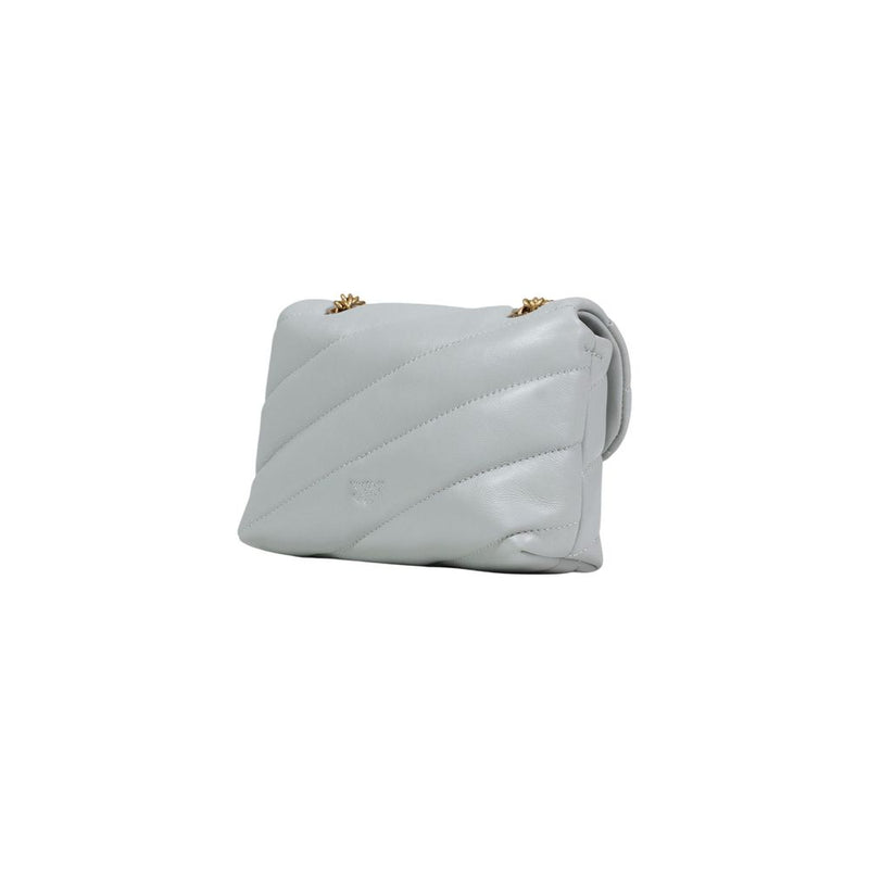 PINKO LOVE PUFF BABY CL SHEEP NAPPA Gray Leather Handbag