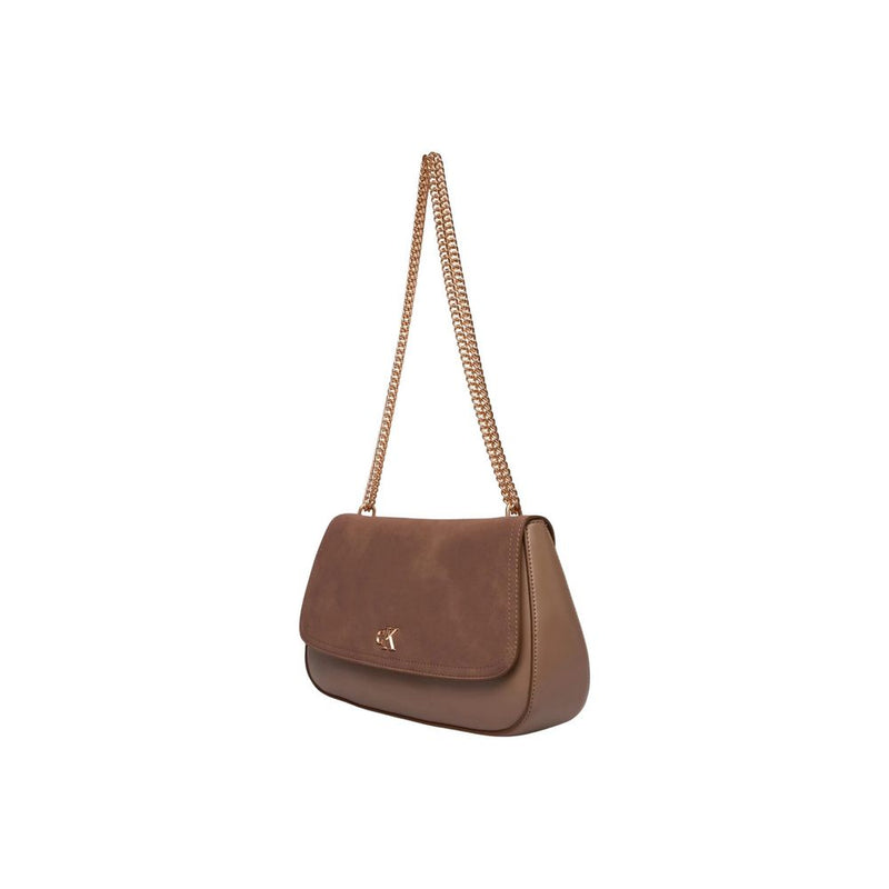 Calvin Klein CK CONV CHAIN BRUSHED Medium Handbag - Beige