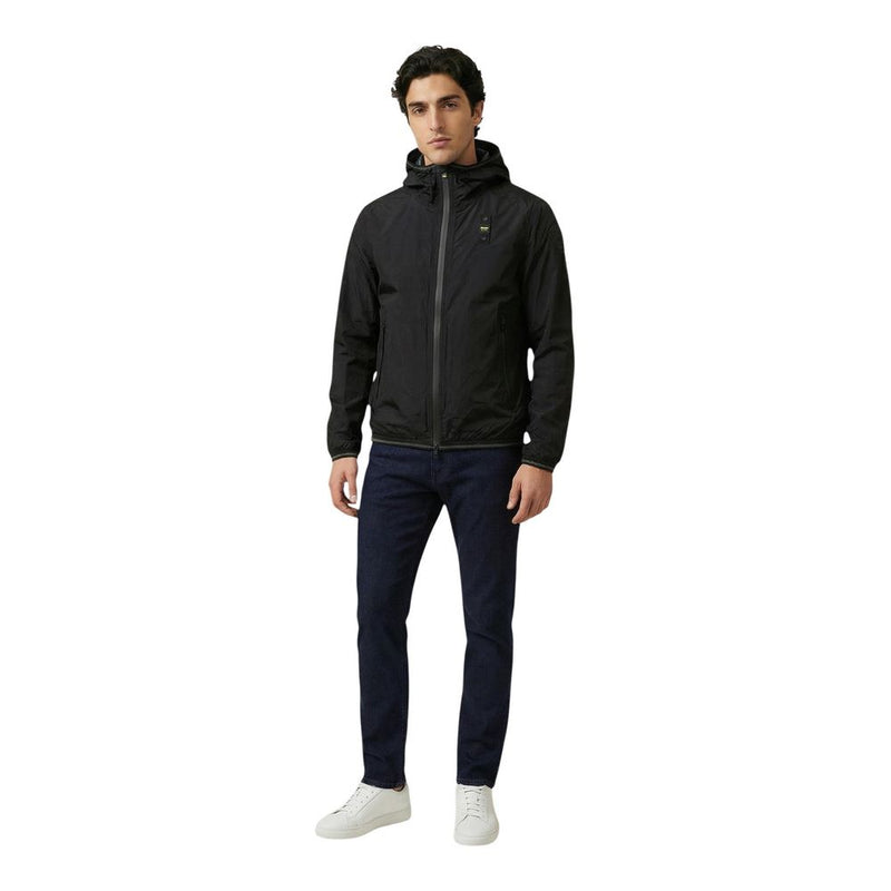 Blauer Black Polyamide Shell Jacket
