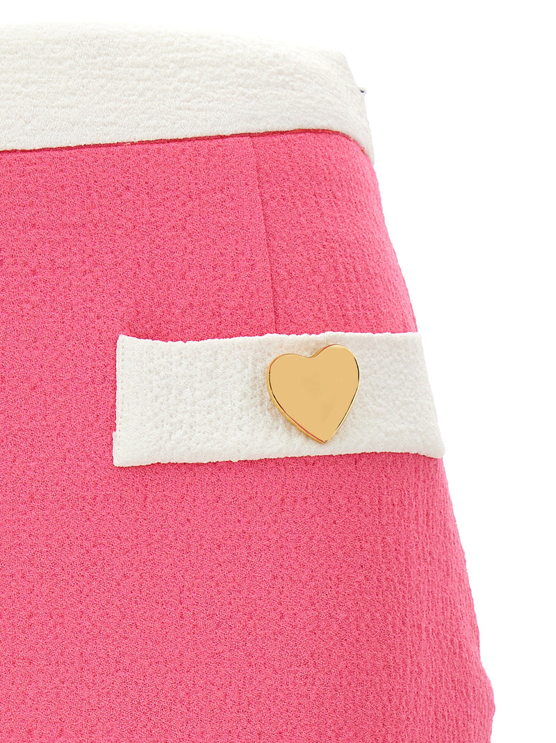 Jupe Longue Multicolore en Viscose Moschino ‘Heart Buttons’