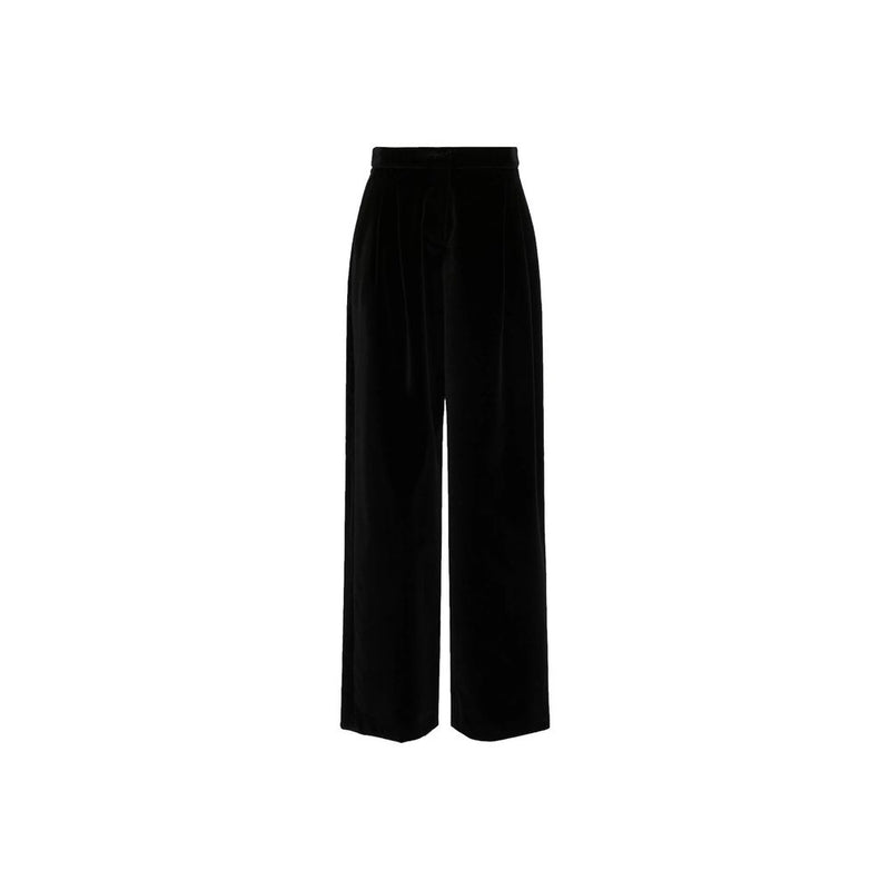 Max Mara Black Cotton Casual Pants