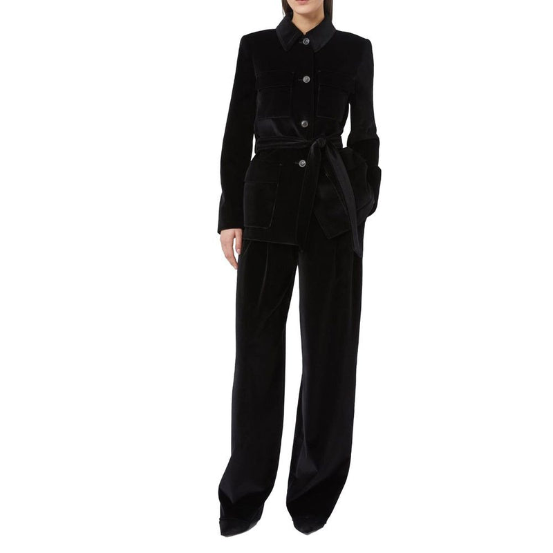 Max Mara Black Cotton Casual Pants