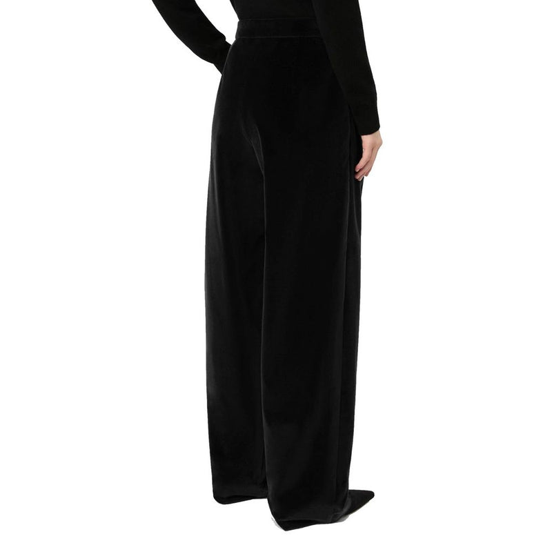 Max Mara Black Cotton Casual Pants