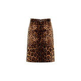 Max Mara Brown Cotton Midi Skirt