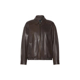 Max Mara Brown Lamb Leather Leather Jacket