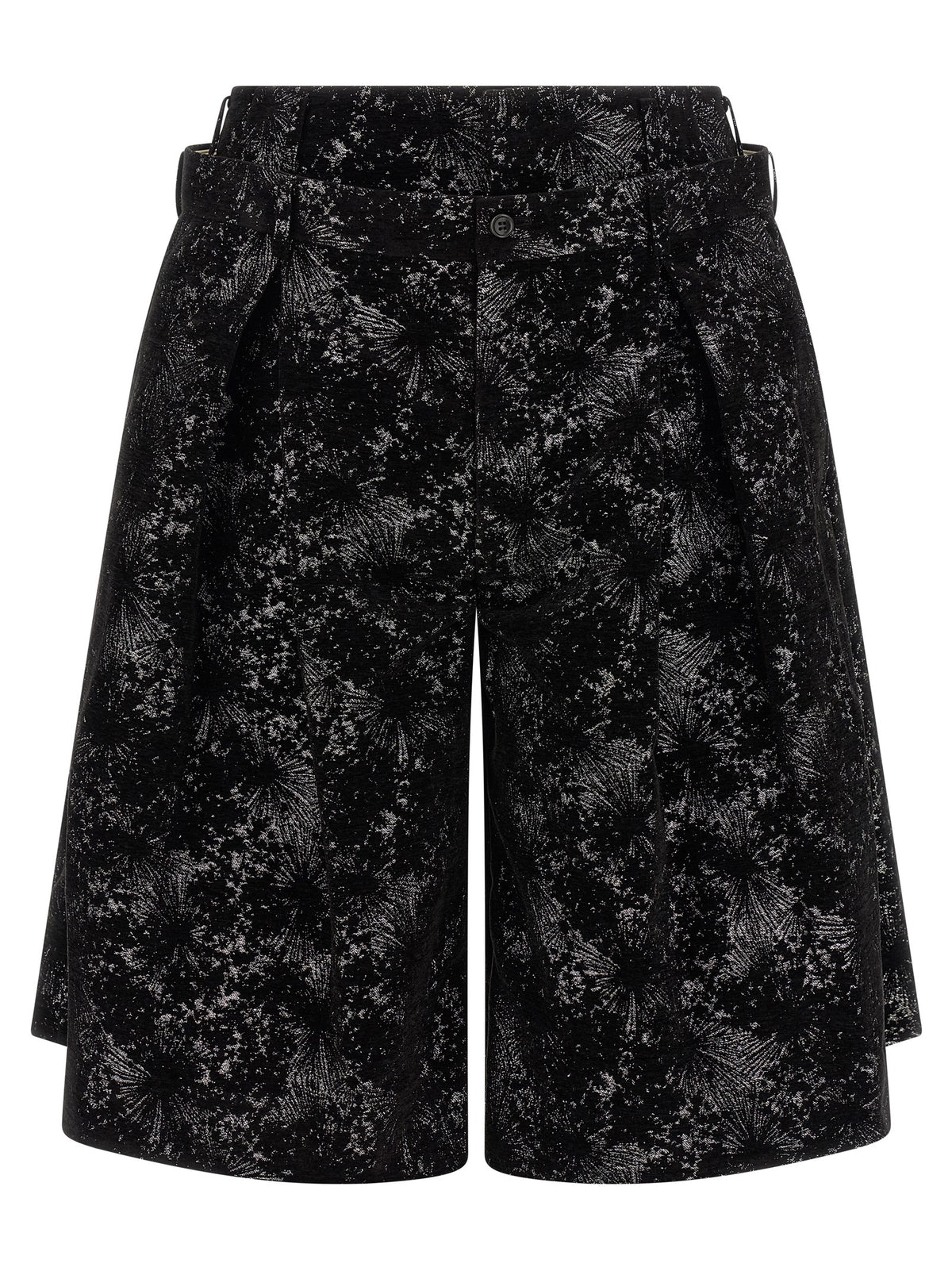 Comme Des Garçons Black Polyester Bermuda Shorts