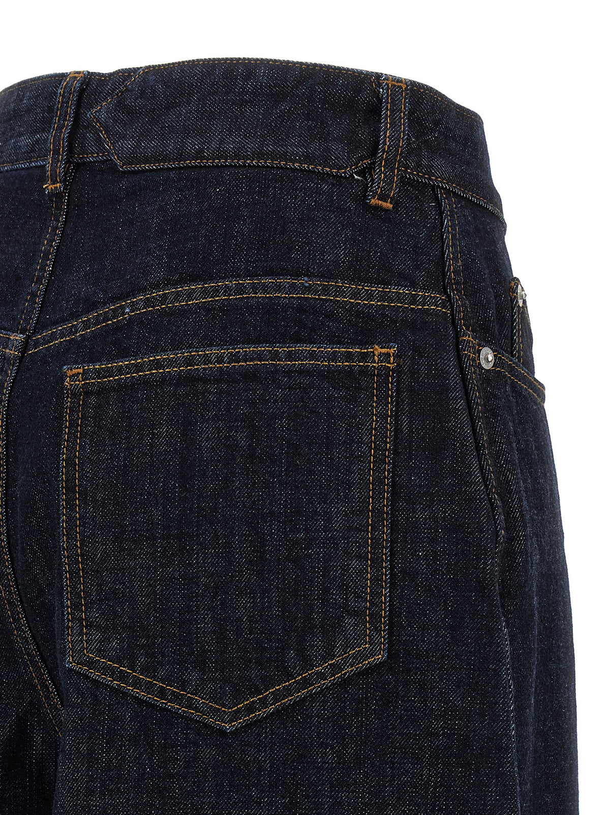 Jacquemus Blue Cotton High-Waisted Jean