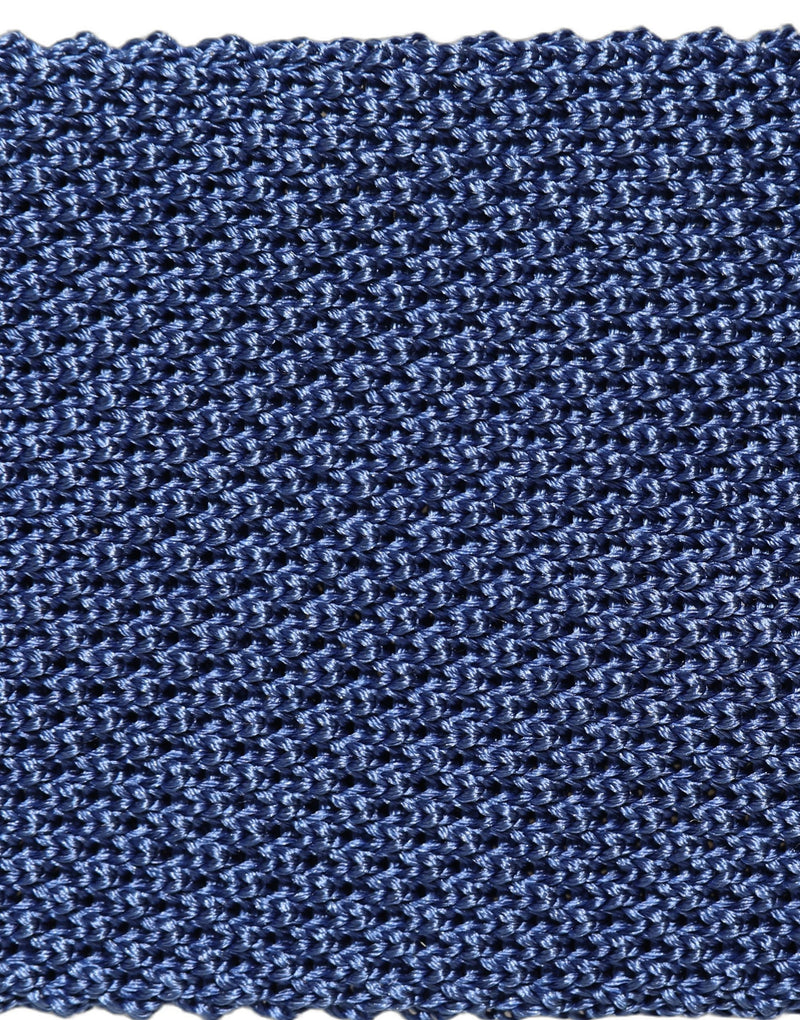 Dolce & Gabbana Men Blue Silk Knitted Skinny Adjustable Tied Necktie Tie