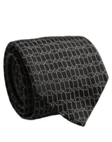 Dolce & Gabbana Dark Gray Silk DG Monogram Adjustable Tied Necktie Tie