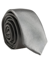 Dolce & Gabbana Gray Satin 100% Silk Adjustable Tied Men Necktie Tie