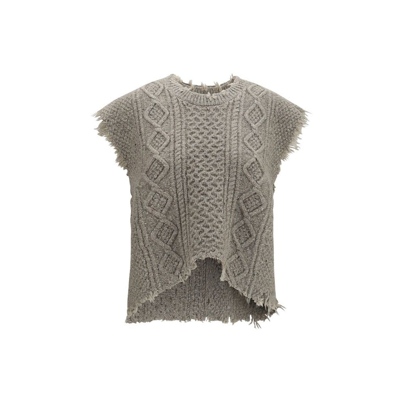 R13 Beige Wool Oves Aries Sleeveles Sweater
