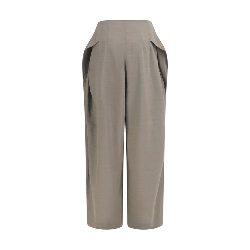 Jacquemus Gray Wool Oves Aries Flared Pants